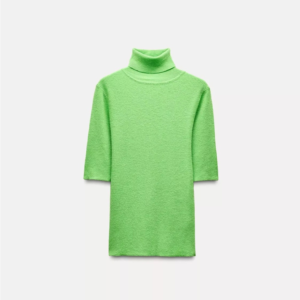 Zara Green Turtleneck Sweater